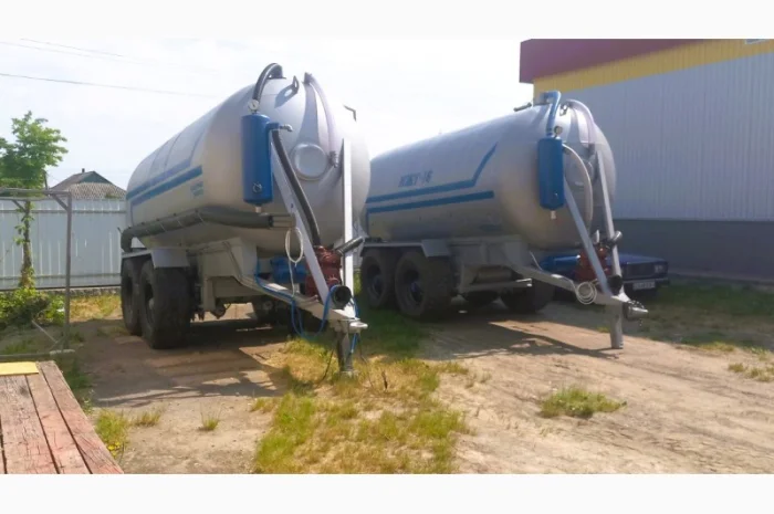 Вакумна бочка МЖТ-16 на пневмоподушках з розкидачем 12-14м- фото № 5