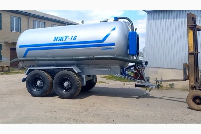 Вакумна Бочка МЖТ-16 для навозу на пневмоподушках з розкидачем навозу- фото № 1
