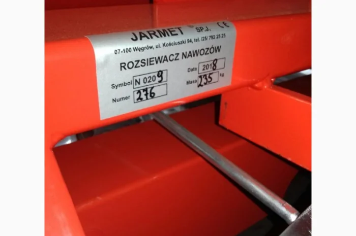 Розкидач міндобрив на 650 кг Польша Jar-met- фото № 8