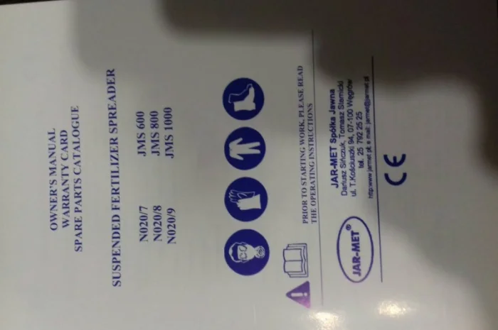 Разбрасыватель удобрений на 500кг. 1000кг. 650кг. Польша Jar-met- фото № 10