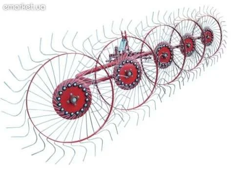 Грабли ворошилки на 4, 5 колес солнышко, ленточные Польша- фото № 4