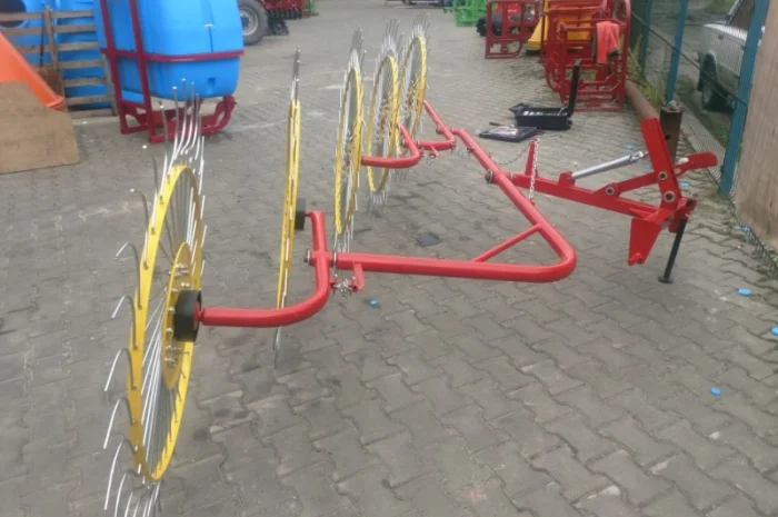 Грабарка грабалка гребка граблі ворошилки ворушилки сонечко 4 5 колес Польща- фото № 11