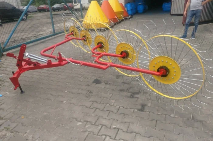 Грабарка грабалка гребка граблі ворошилки ворушилки сонечко 4 5 колес Польща- фото № 9