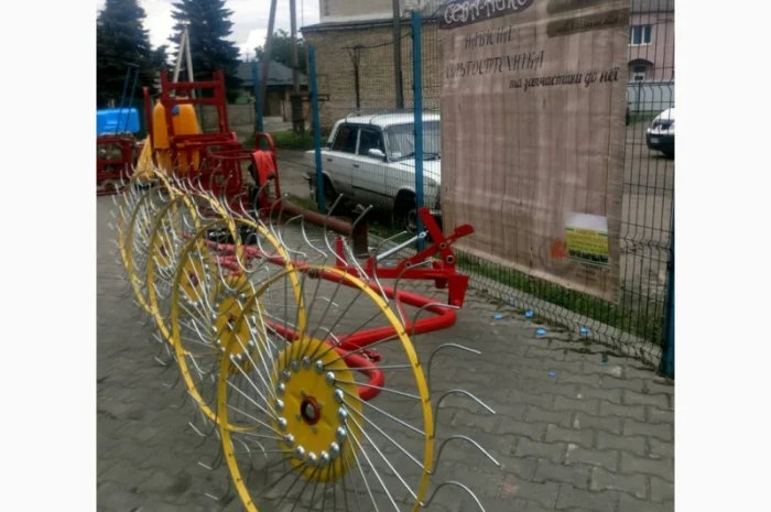 Грабарка грабалка гребка граблі ворошилки ворушилки сонечко 4 5 колес Польща- фото № 5