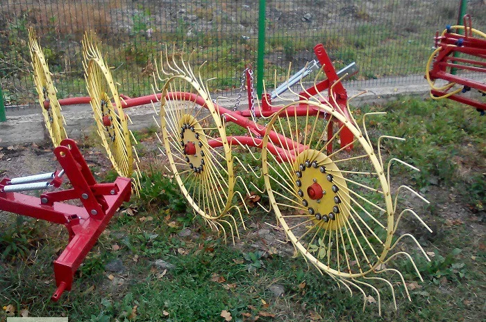 Грабли-ворушилка "Солнышко" на 4 колеса PZ-204- фото № 1