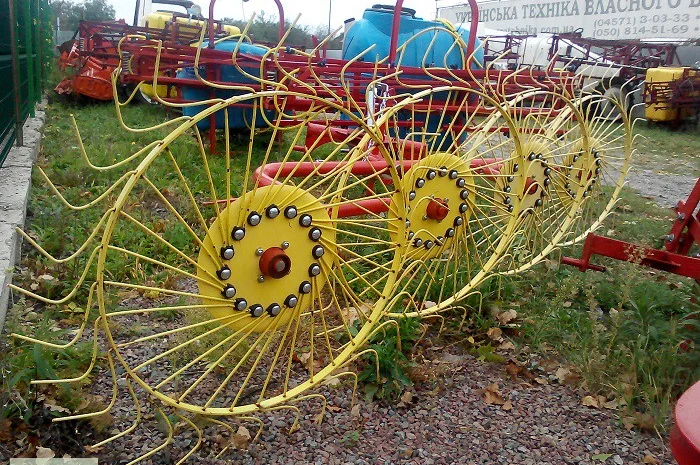 Грабли-ворушилка "Солнышко" на 4 колеса PZ-204- фото № 2