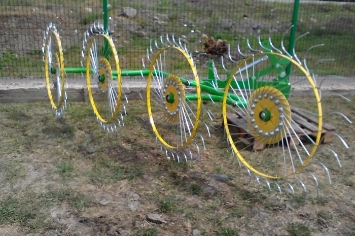 Граблі-ворушилка (валкові) «Сонечко» на 4 колеса- фото № 2