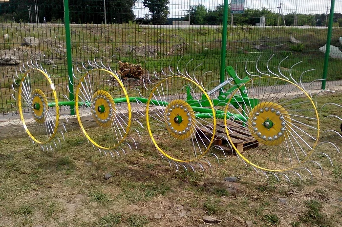 Граблі-ворушилка (валкові) «Сонечко» на 4 колеса- фото № 5