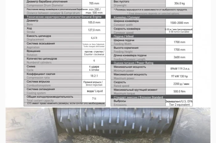 Мобильный шредер измельчитель EYS MS- фото № 4