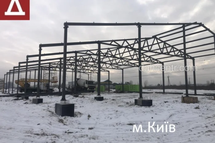 Двосхилий Ангар 15х42х4 (каркас, ферми) под склад, цех, виробництво, зерно- фото № 2