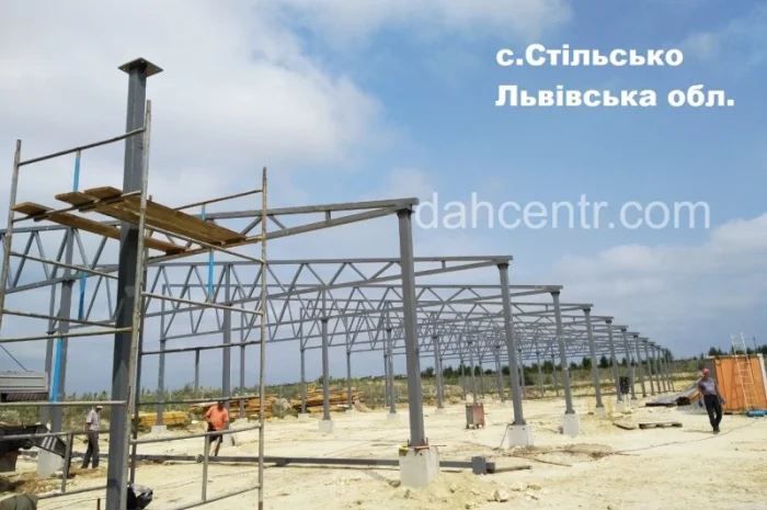 Двосхилий Ангар 15х42х4 (каркас, ферми) под склад, цех, виробництво, зерно- фото № 6