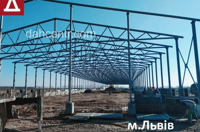 Каркас 15х30х5 Двосхилий ангар склад, цех, зерно, ферми, металоконструкція- фото № 1