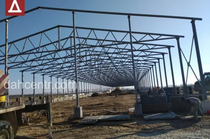 БМЗ 15х42х4 склад двосхилий, ангар, навіс, каркас, ферми, цех- фото № 4