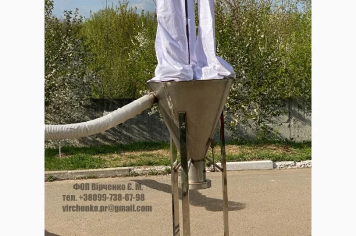 Бункер накопитель с пылеуловителем из нержавеющей стали- фото № 1