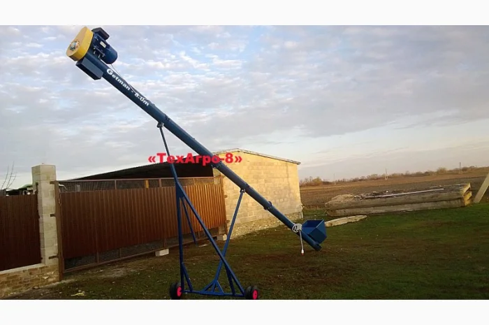 Шнековый погрузчик, транспортер, зернопогрузчик, погрузчик зерновой шнековый (с бункером)- фото № 4