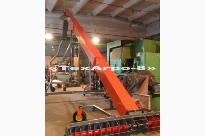Зернопогрузчик сребковый, погрузчик зерна скребковый, транспортер зерна скребковый- фото № 4