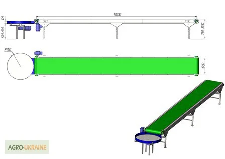 Конвеєр і стіл нопичення. Поворотний сті- фото № 6