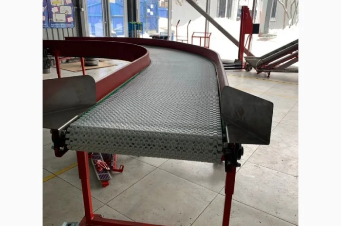 Конвейер с модульной лентой поворотный- фото № 4