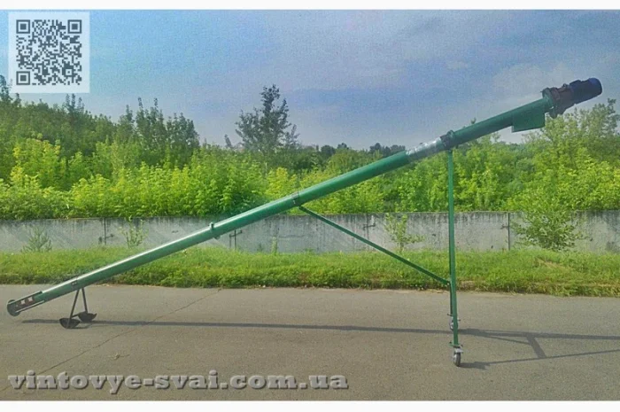 Погрузчик (шнек) зерновой. 159 мм, 2, 2 кВт, 380B, длина 6м. Новый, гарантия 12 мес- фото № 1