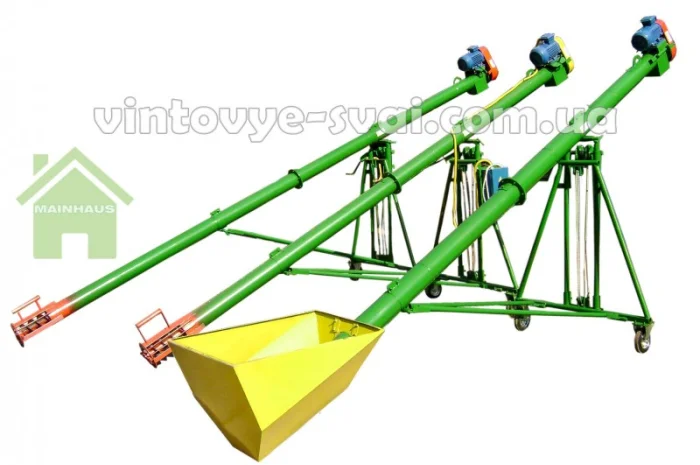 Шнек (шнековый погрузчик) ПШ-140, 5 метров, 1, 5 кВт, 380В. 8 тонн/час. Гарантия 12 мес- фото № 1