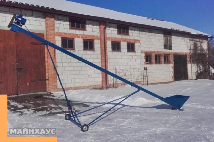 Заводской шнековый погрузчик для зерна 130мм, 7 метров, 3, 0кВт, 380В- фото № 2