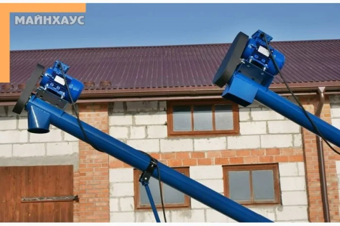 Заводской шнековый погрузчик для зерна 130мм, 7 метров, 3, 0кВт, 380В- фото № 4