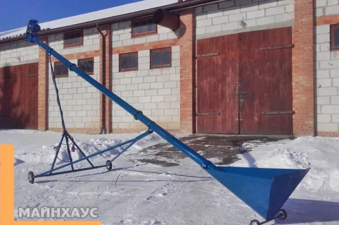 Заводской шнековый погрузчик для зерна 130мм, 7 метров, 3, 0кВт, 380В- фото № 6