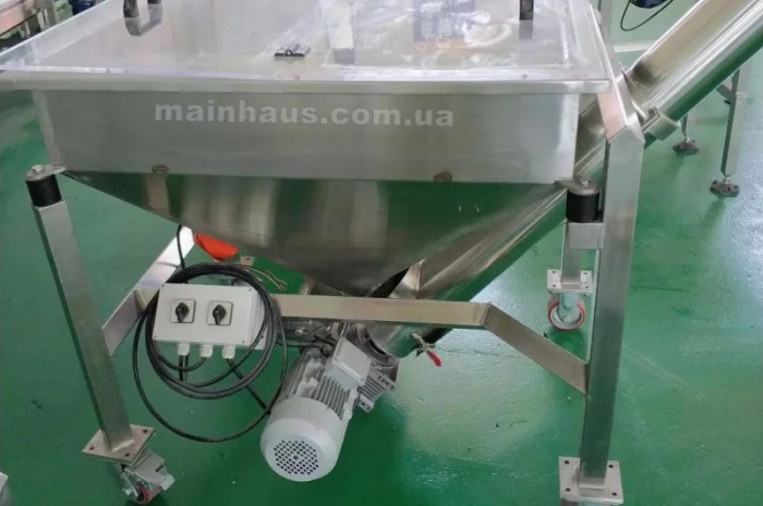 Вибропросеиватель (вибросито) шнековый погрузчик с бункером нержавейка для пищевых прод- фото № 3