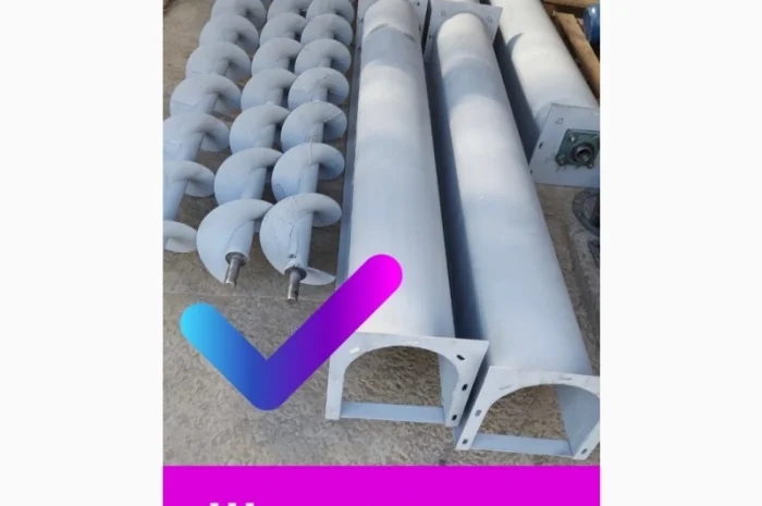 Горизонтальный шнековый транспортер, винтовой шнек- фото № 1