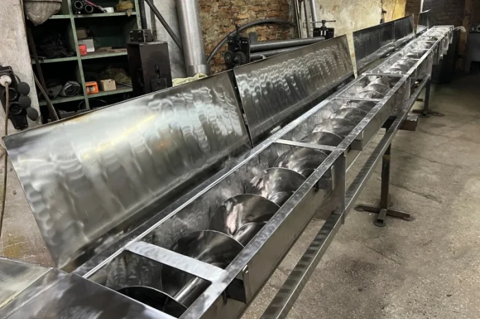 Жолобові шнекові транспортери з нержавіючої сталі 20-30 т.год. D400мм, L12м, 7, 5кВт- фото № 2