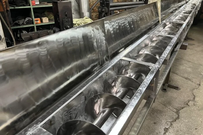 Жолобові шнекові транспортери з нержавіючої сталі 20-30 т.год. D400мм, L12м, 7, 5кВт- фото № 5