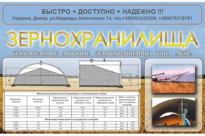 Зернохранилища амбарного типа из оцинкованной стали 160523- фото № 1