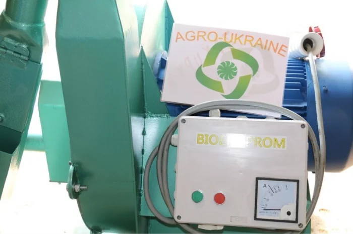 Молотковая дробилка зерна, опилок, нагнетательная 7, 5кВт(800кг/час)- фото № 4