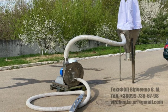 Дробилка пищевая мелкий помол 7, 5кВт, 600кг.час. с циклоном осадителем- фото № 4