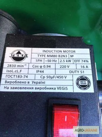 Зернодробилка (ДКУ) "ФЕРМЕР Д-2" (VEGIS), зерно + початки кукурузы, 2.5 кВт- фото № 7