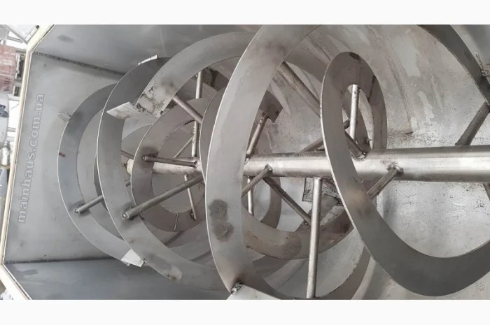 Смеситель ленточный шнековый 400л нержавейка новый миксер купить с гарантией производителя- фото № 9