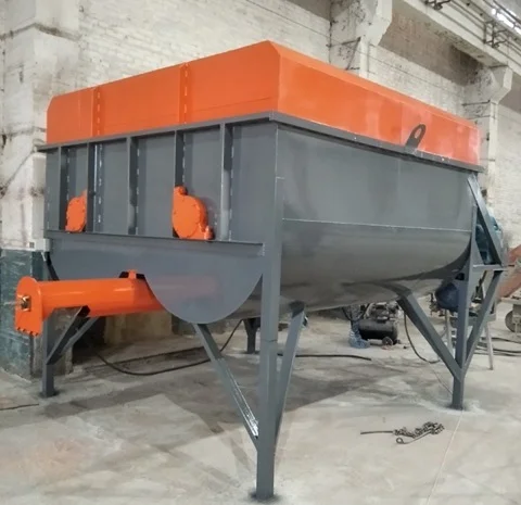 Горизонтальний змішувач двовальний стрічковий 15000 літрів- фото № 4