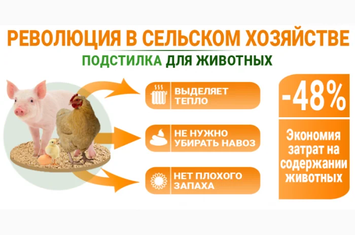 1кг - Ферментационная подстилка для животных Нетто Пласт- фото № 2