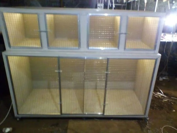 Ветеринарная клетка двухъярусная с освещением и подогревом пола- фото № 1