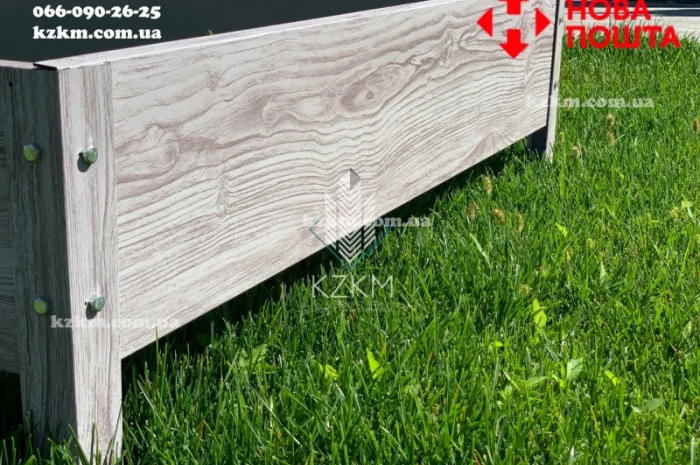 Грядки і клумби з оцинкованої сталі, клумби, бордюр, борт під дерево- фото № 1