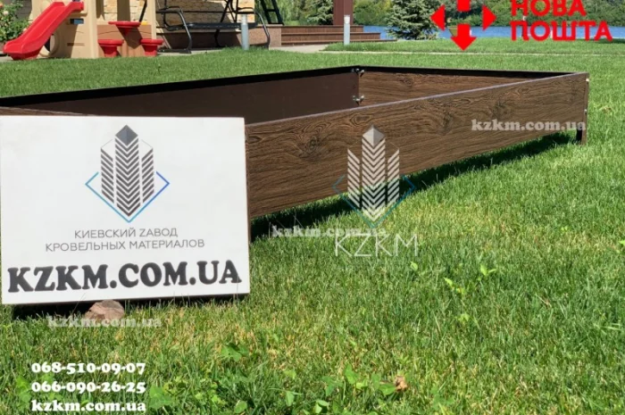 Грядки і клумби з оцинкованої сталі, клумби, бордюр, борт під дерево- фото № 2