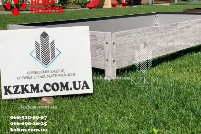 Грядки і клумби з оцинкованої сталі, клумби, бордюр, борт під дерево- фото № 3