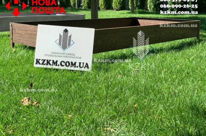 Грядки і клумби з оцинкованої сталі, клумби, бордюр, борт під дерево- фото № 6