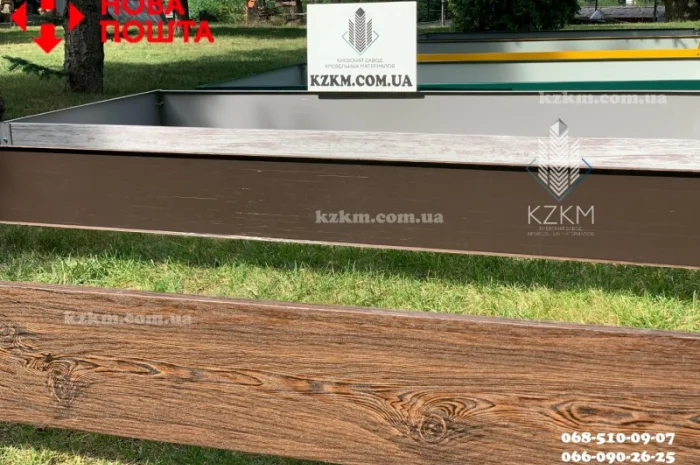 Грядки і клумби з оцинкованої сталі, клумби, бордюр, борт під дерево- фото № 9