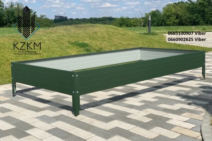 Сборная грядка матовая, сборная " Люкс" высокая, металлическая грядка- фото № 3