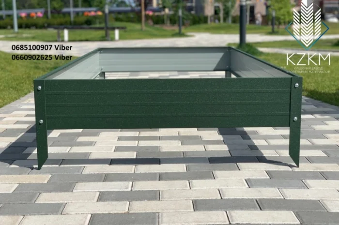 Сборная грядка матовая, сборная " Люкс" высокая, металлическая грядка- фото № 5