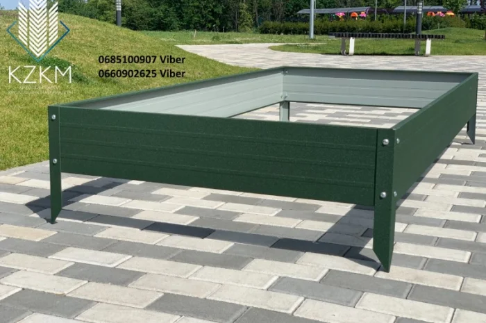 Сборная грядка матовая, сборная " Люкс" высокая, металлическая грядка- фото № 6