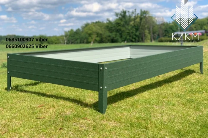 Сборная грядка матовая, сборная " Люкс" высокая, металлическая грядка- фото № 7