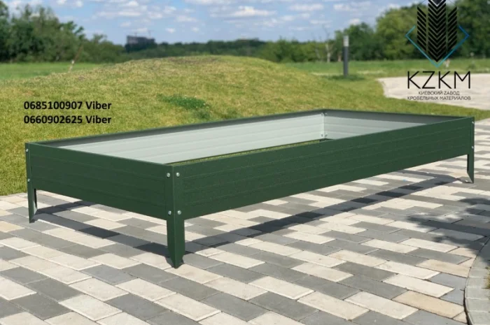 Сборная грядка матовая, сборная " Люкс" высокая, металлическая грядка- фото № 8