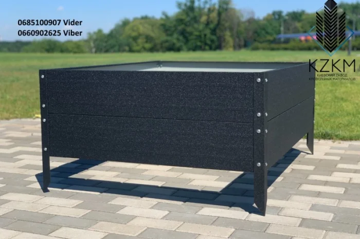 Збірна грядка матова, збірна "Люкс" висока 380 мм, металева грядка- фото № 5